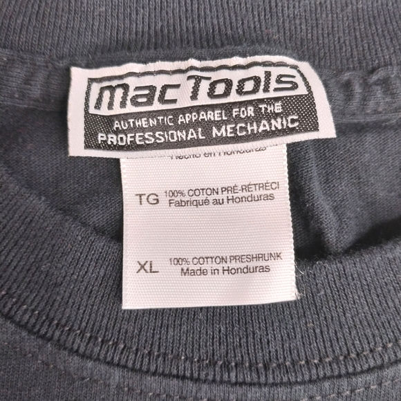 Mac Tools Mens XL Mechanics  T-Shirt Tools & Force Red On Black Griffin Design - Picture 3 of 6